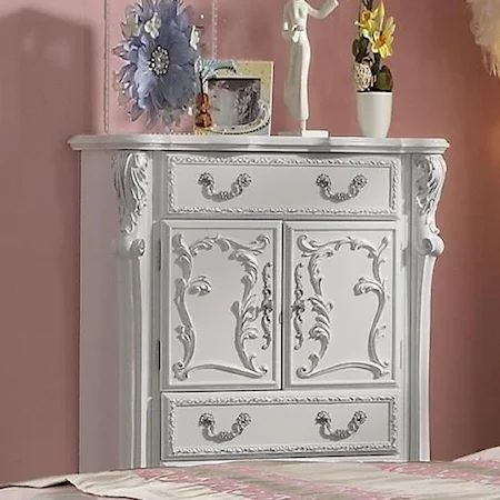 Traditional European Style Kid's Bedroom Chest with 2 Doors